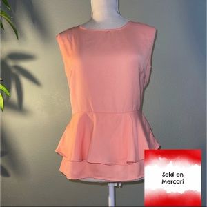 🛍 Peach peplum top by Worthington